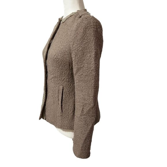 BANANA REPUBLIC Size 0 XSmall Wool Blend Military Chantelle Style Jacket Blazer - Picture 8 of 13